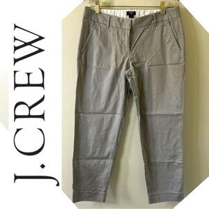 J. Crew City Fit Stretch Gray Chino Pants Women's 4 Great Preworn Condition